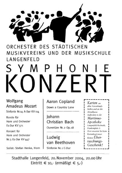 Plakat Herbstkonzert 2004