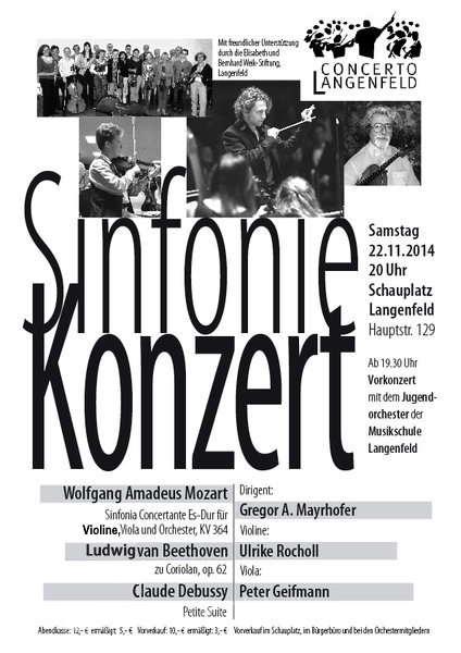 Plakat Sinfoniekonzert Herbst 2014